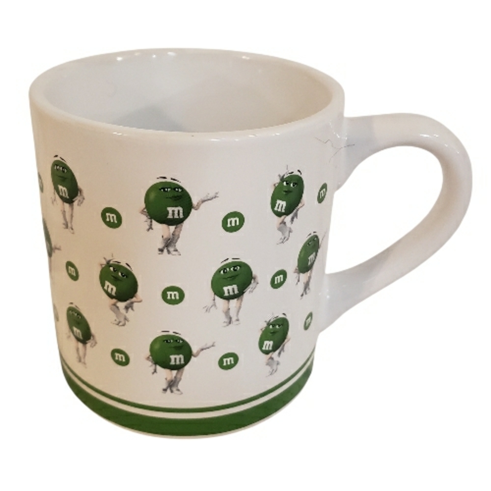 M&M's Green Girl Character Coffee Tea Mug Cup